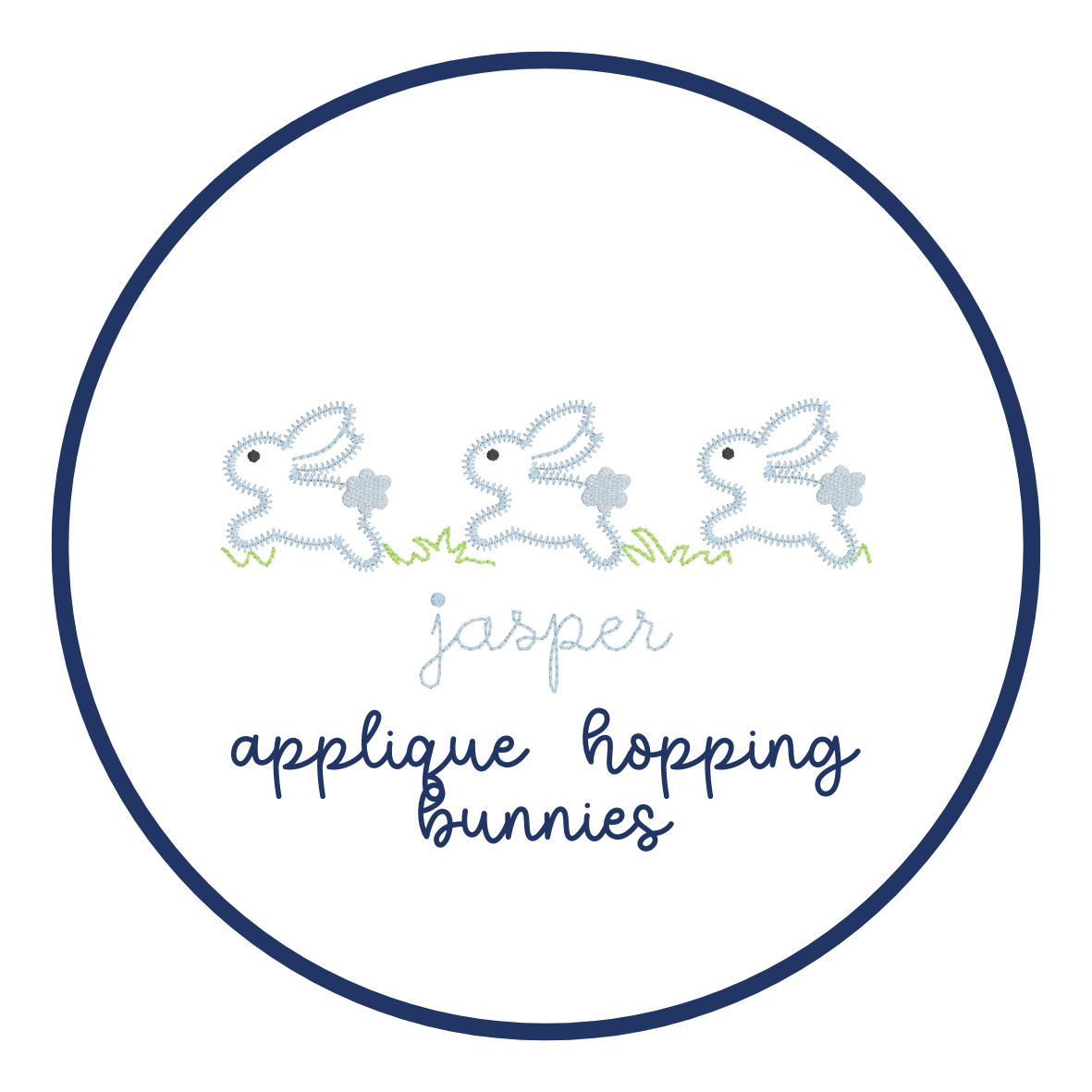 Applique Hopping Bunnies