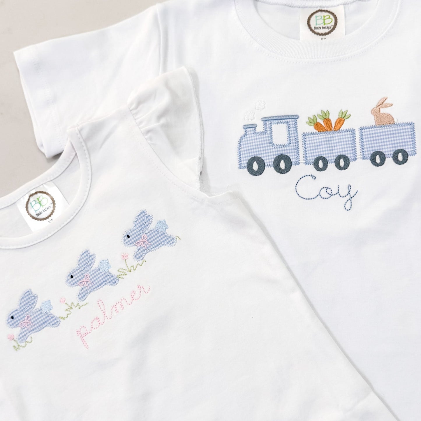 Applique Bunny Train