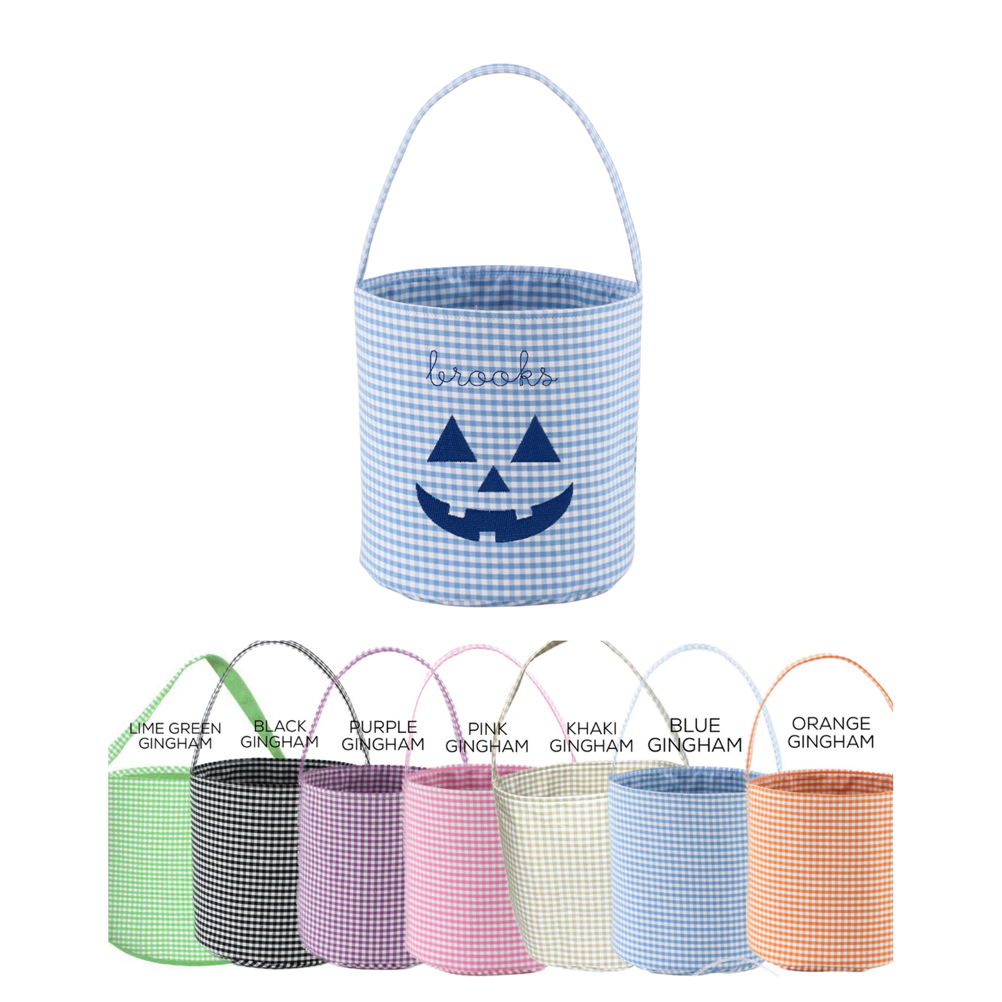 Gingham Jack-o’-Lantern Treat Basket