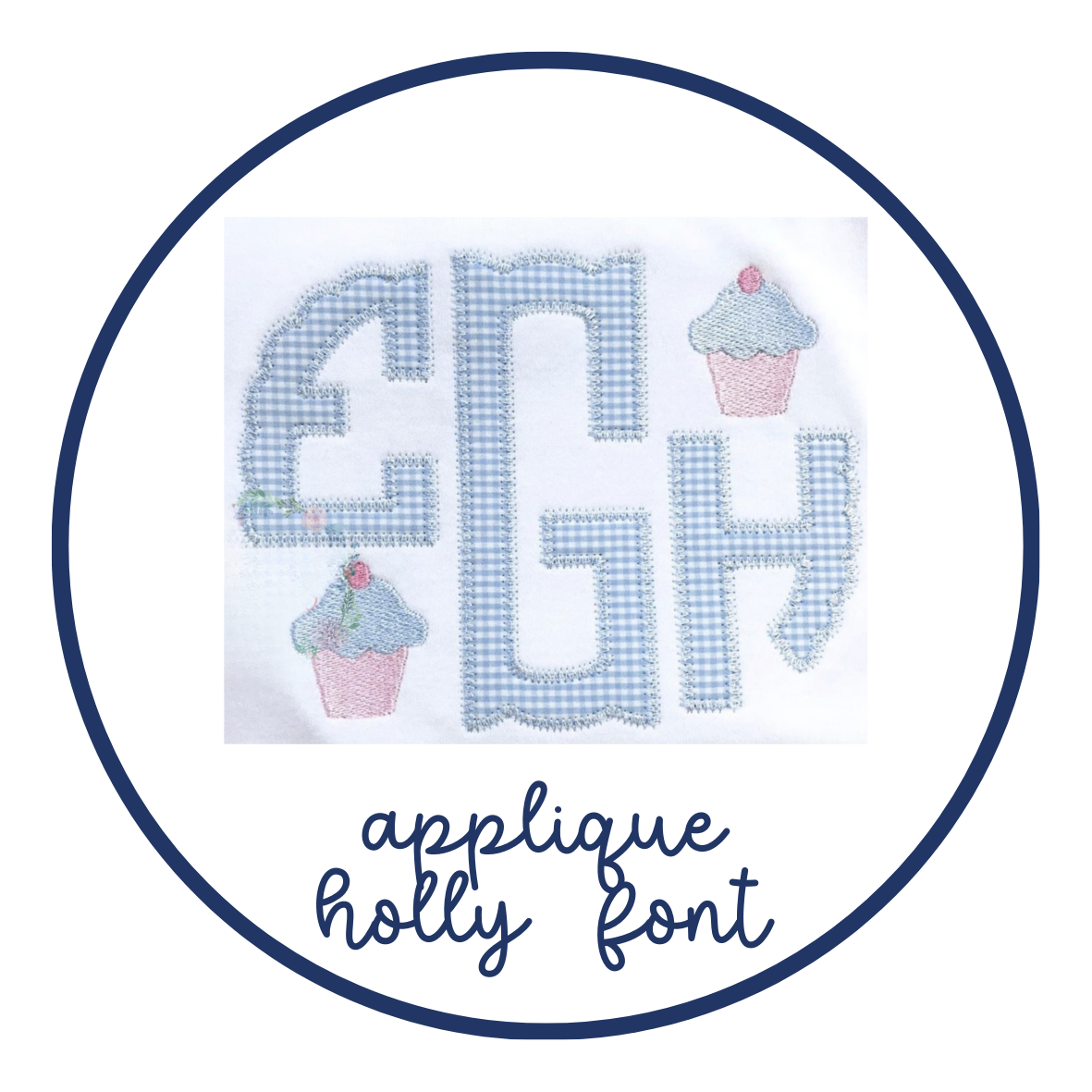 holly applique font
