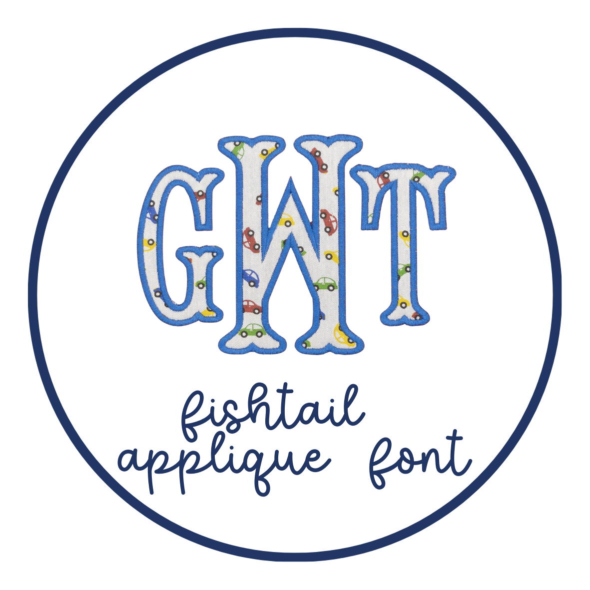 fishtail applique font
