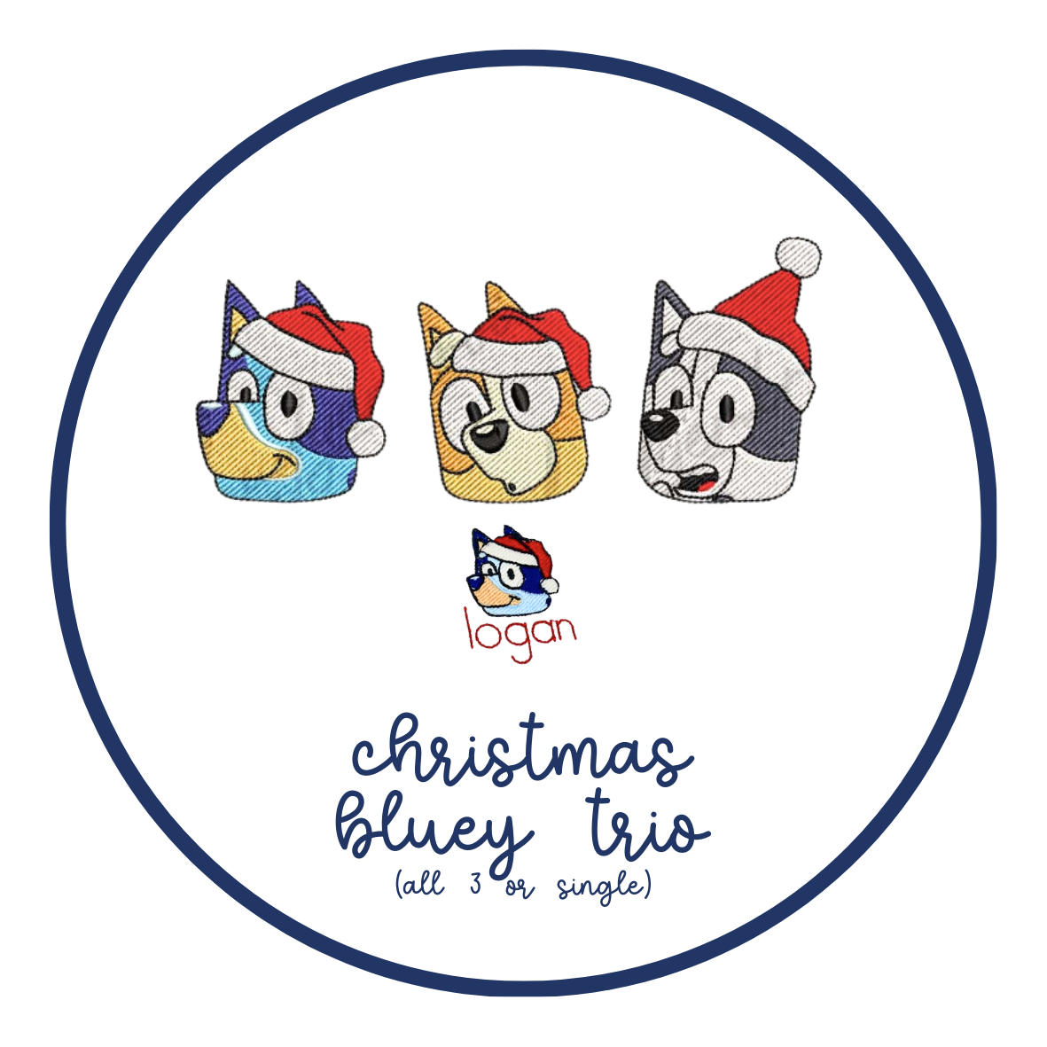 Christmas Bluey Trio