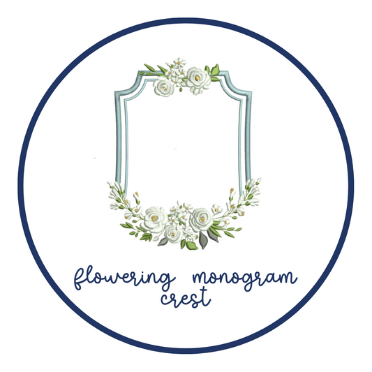 flowering monogram crest