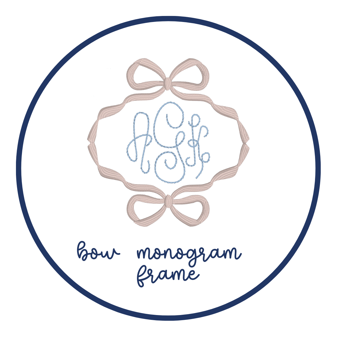 Bow Monogram Frame