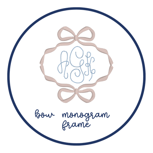 Bow Monogram Frame