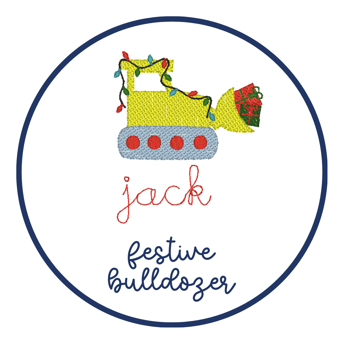 festive bulldozer
