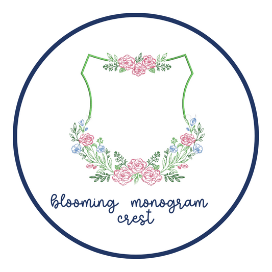 blooming monogram crest