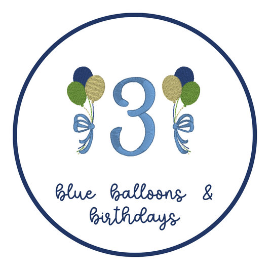 blue balloons & birthdays